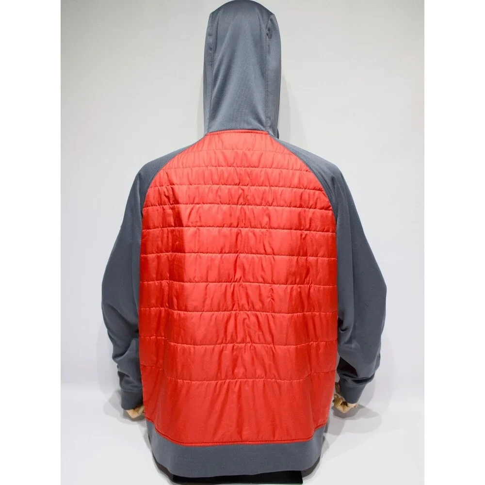 The North Face Watto Light Insulated Jacket Red Gray Nylon Poly Men Size XL (B6)